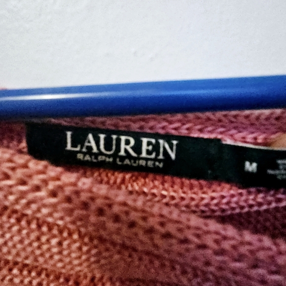 Ralph Lauren Sz M 3D Cable Knit Rouge  Cotton & Viscose Boat Neck Sweater Top - Picture 3 of 6